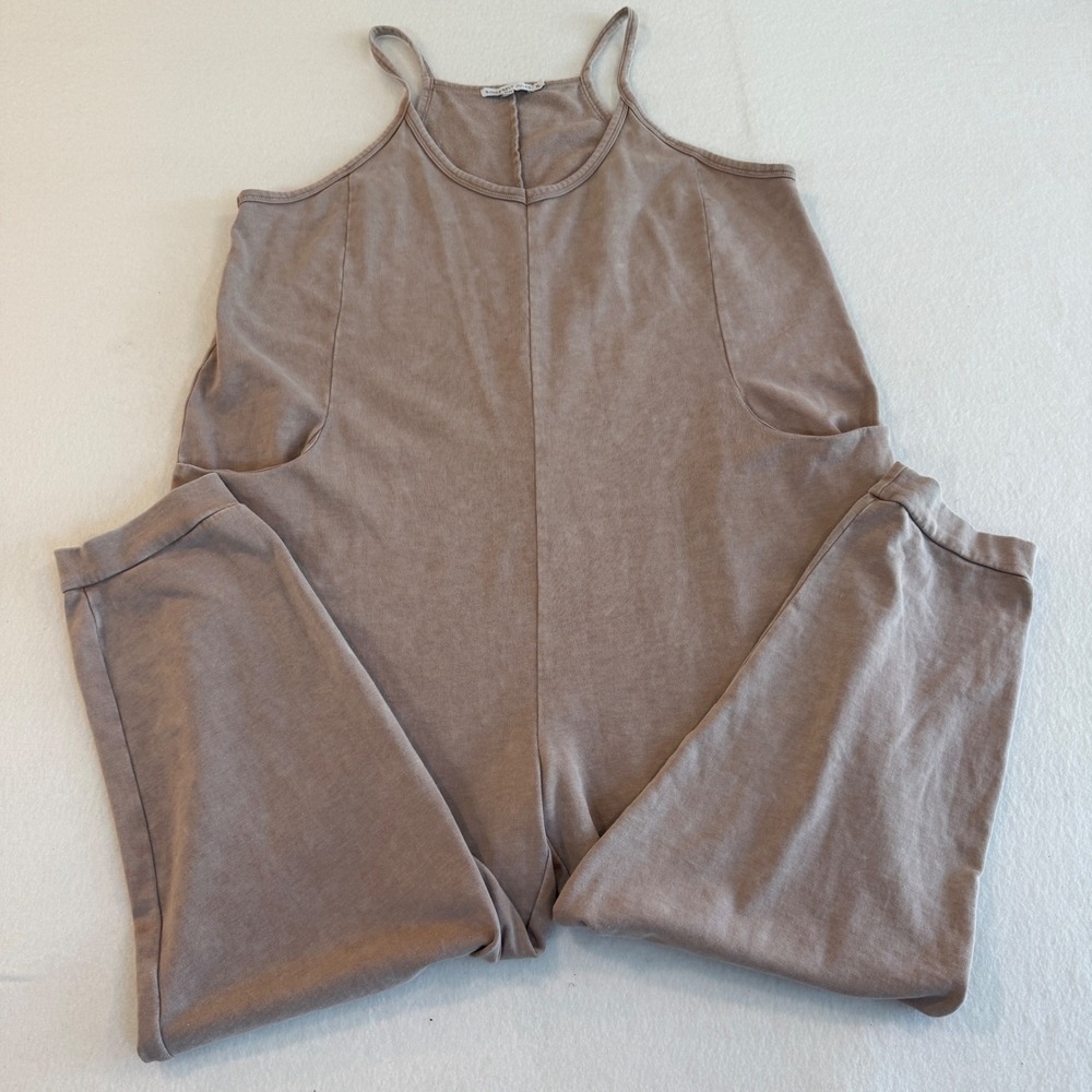 Sincerely Jules Harem Jumpsuit Women XL Mauve‎ Acid Wash Spaghetti Strap